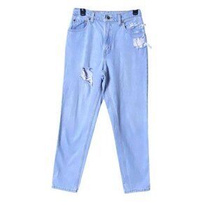 Levis 551 Relaxed Fit Tapered Leg Barrel Jeans Size 8 Faded 90s Y2K Bohemian